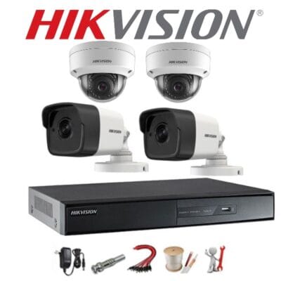 Trọn Bộ 4 Camera IP Hikvision 2MP Full HD, IP67, IR 30m