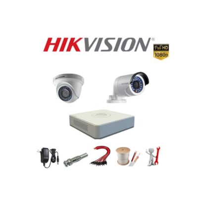 Trọn bộ 2 Camera TVI  Hikvision 2MP Full HD 1080P – Hồng ngoại 20m, IP66