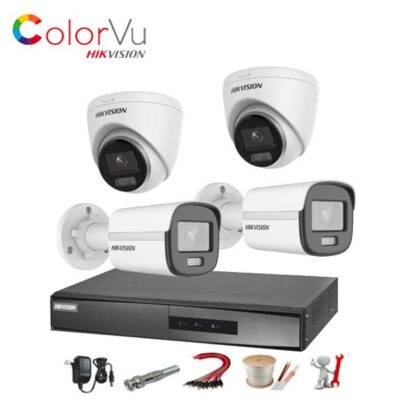 Trọn bộ 4 Camera TVI  Hikvision 2MP Full HD 1080P – Hồng ngoại 20m, IP66