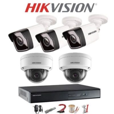 Trọn bộ 5 Camera TVI  Hikvision 2MP Full HD 1080P – Hồng ngoại 20m, IP66