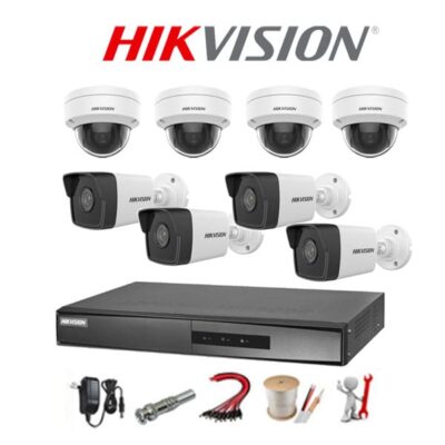 Trọn bộ 8 Camera TVI  Hikvision 2MP Full HD 1080P – Hồng ngoại 20m, IP66