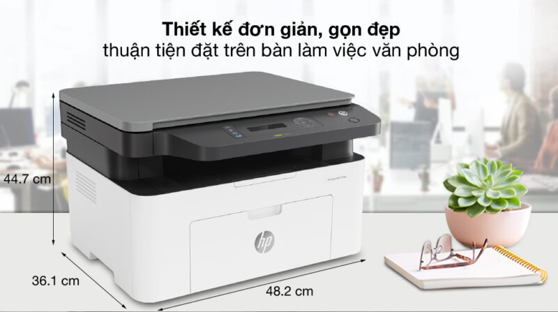 Máy in HP Laser MFP 135w (4ZB83A) -In, Scan, Copy, Wifi - (Chính Hãng)